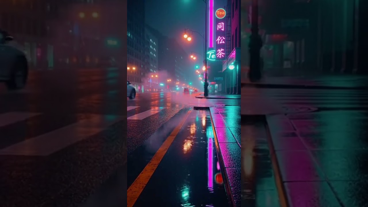 Neon Rain Lofi 🌧️🌆 | Futuristic City Reflections & Chill Synth Ambience