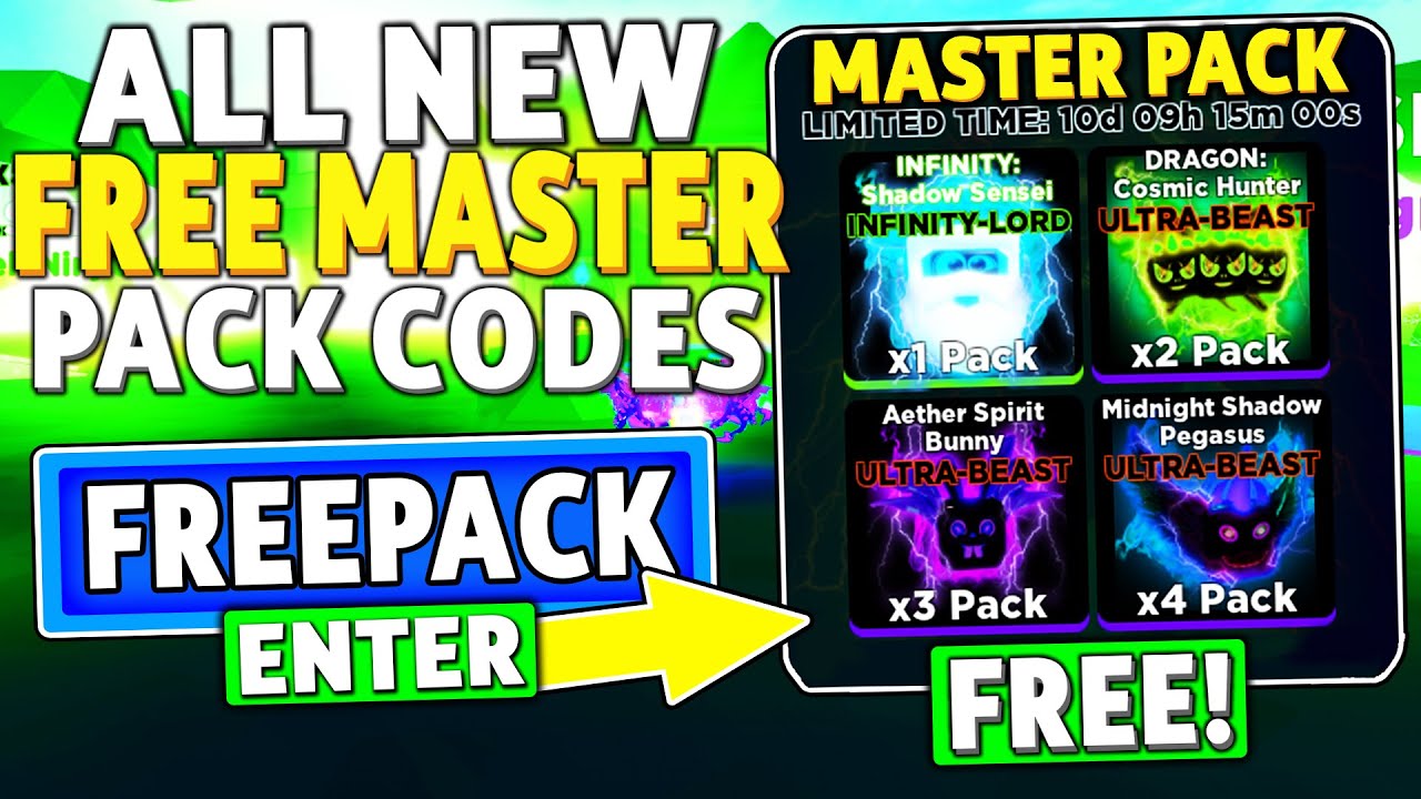 All New Free Infinity Master Pack Pet Codes In Ninja Legends Roblox Codes Youtube - roblox x3 legend hunt codes