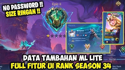 Data Open Ui Rank, Border Rank, dll Season 33 Terbaru | Data Tambahan Ui Rank Ml Lite