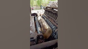 Round wood peeling process #smartwork #goodtools