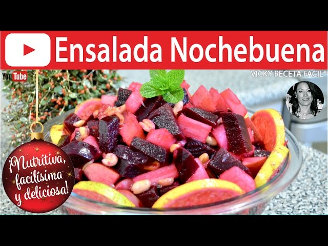 ENSALADA NOCHEBUENA O NAVIDEÑA de Betabel | #VickyRecetaFacil | VICKY RECETA FACIL