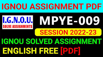 MPYE-009 Solved Assignment 2022-23 in English, MPYE 9 Solved Assignment 2023, MPYE 9 Assignment