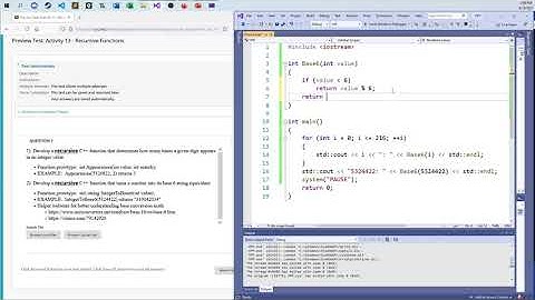 CIS2542 - Advanced C++ Programming - Activity 12 - Recursion