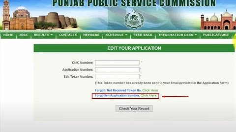 How to retrieve PPSC token no/ forget ppsc token no