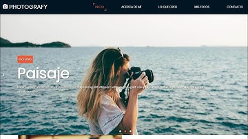 Plantilla web one page GRATIS para FOTÓGRAFO (HTML, CSS, JAVASCRIPT, BULMA)