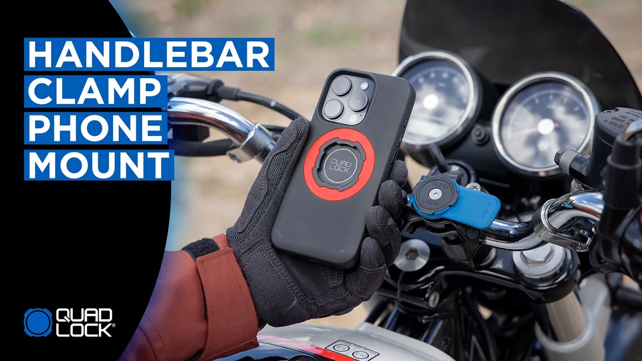 quad lock 防水ワイヤレス充電 ダンパー ハンドルバークランプ New】バイク用マウント、ハンドルバークランプが登場しました