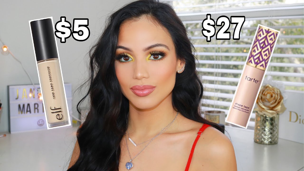 IS IT A DUPE?! | ELF 16hr Camo Concealer Vs. Tarte Shape Tape! |  Janelle Mariss