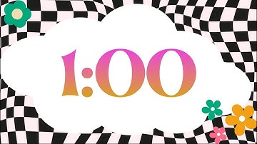 1 Minute Groovy Checkered Timer (Fun Clavinet Tones at End)