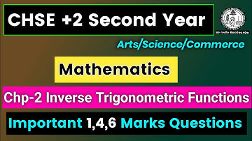 Important Questions On Inverse Trigonometric |+2 Second Year Mathematics Selection Questions 2024