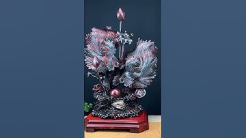 Cá xiêm tài lộc gỗ trắc việt