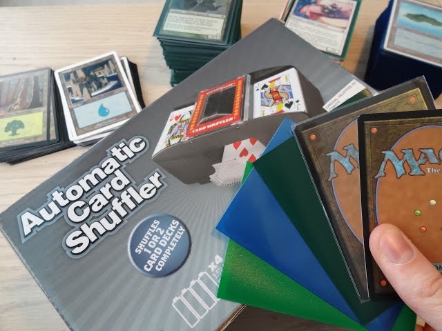 Will an automatic card shuffler work on magic cards? + tests with sleeves  -MTG - YouTube