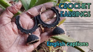 Simple crochet earrings,Crochet earrings for beginners, Crochet jewellery, Crochet jumka. by Sylphi Crochet and Craft Tutorial 368 views 3 months ago 16 minutes