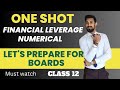Financial leverage numerical  financial management  business studies  class 12
