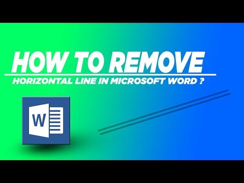 Microsoft Word에서 수평선을 제거하는 방법 || msword에서 수평선 제거 2019 해결
