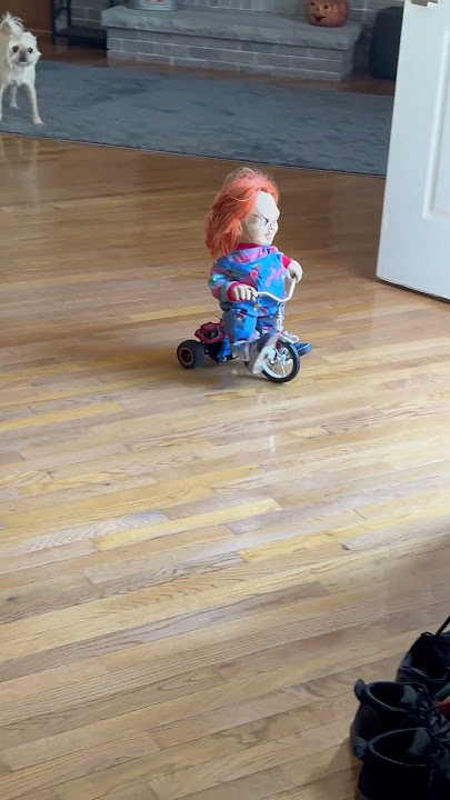 Chucky riding freely on a tricycle...NOPE!