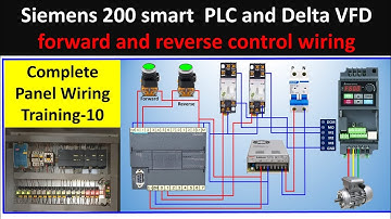 Siemens 200 smart PLC and Delta VFDforward and reverse control wiring