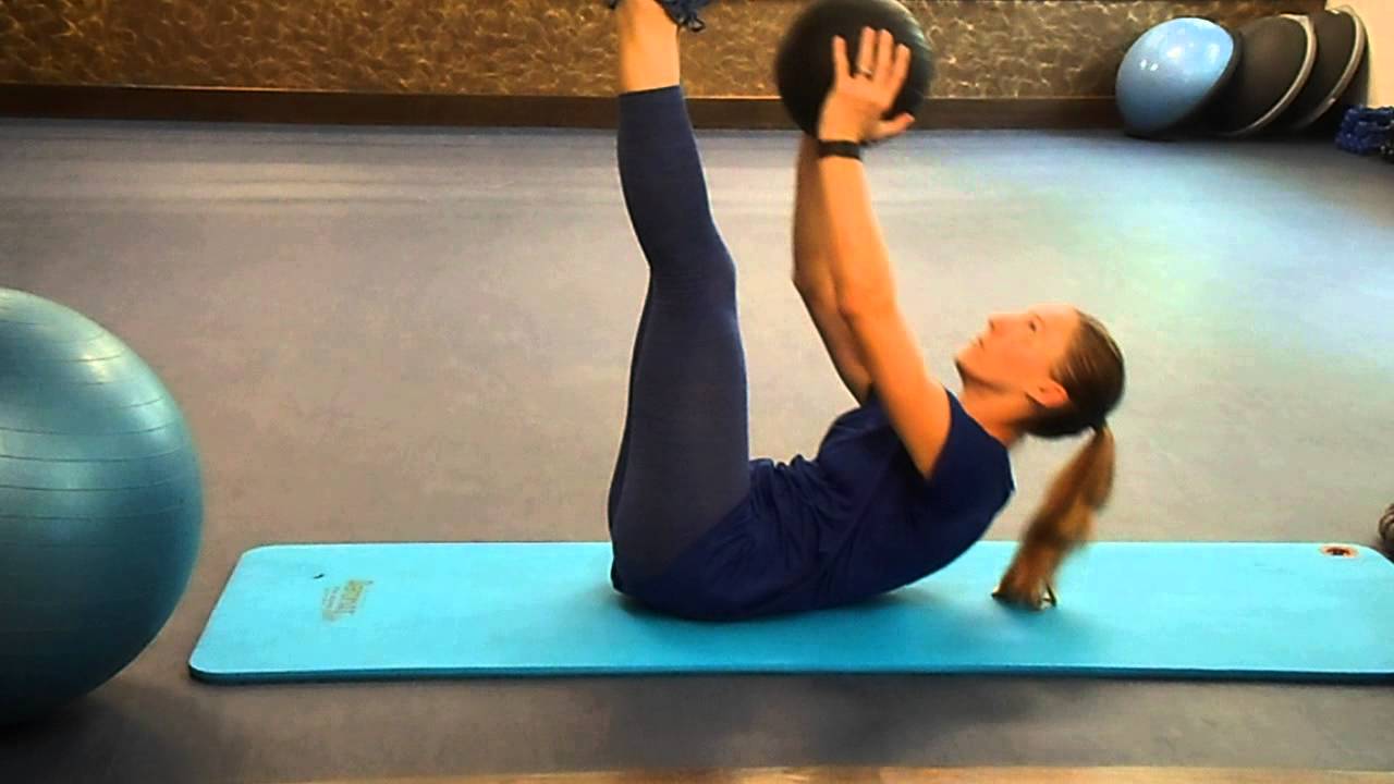 Medicine Ball Toe Touches YouTube