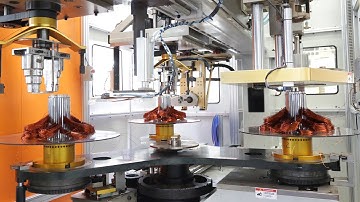 Winding and Inserting machines on stator production line