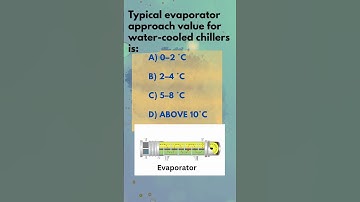 Typical evaporator approach value for water-cooled chillers. #ac #hvac #actechnician #evaporation