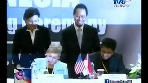 Penandatanganan kerja sama teknologi hijau AS-Indonesia (October 8, 2013) - TVRI