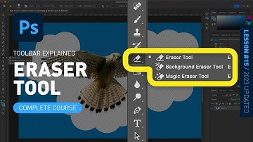 Eraser Tool & Background Eraser & Magic Eraser - Toolbar Explained [Photoshop for Beginners]