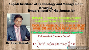 18MAT31:  Calculus of Variations: Extremal of the function  ∫(y