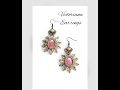 GemDuo Beaded Earrings with Cymbal Metal Elements - Victoriana Earrings Part 2 - Vintage Style