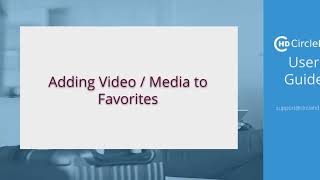 CircleHD adding favorites