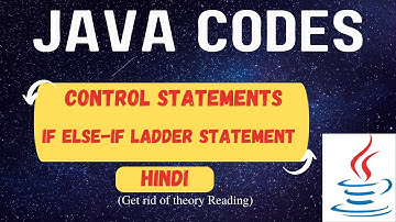 If Else If Ladder Statements | Control Statements | Java Program | Hindi(Hinglish)