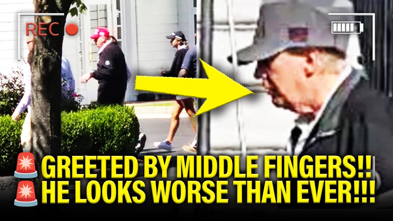 Trump BRIEFLY SURFACES looking EXTREMELY UNWELL on Sunday