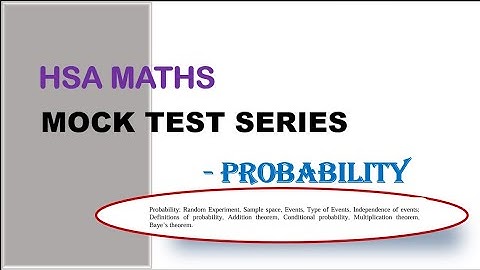 🔥 HSA Maths Probability Mock Test | Score High with This Quick Practice! 🧠📊