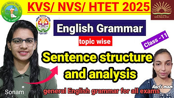 English grammar topic wise classes for HTET KVS NVS EMRS 2025 Exam | general english grammar |