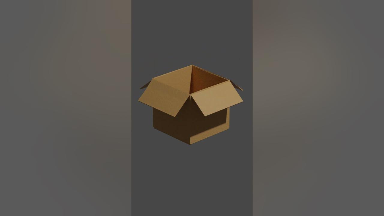 Cardboard box, Blender asset YouTube