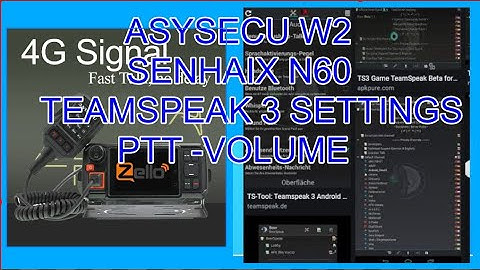 Anysecu w2plus/Senhaix N60 Teamspeak 3 settings - PTT and Volume