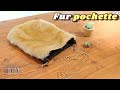 【ファーのポシェット】-Fur pochette-DIY.手作り.冬のあったかポシェット「型紙製図」付き♪-With paper pattern drafting.