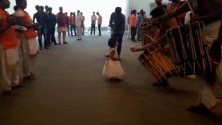 Kerala Traditional Drums Beat In Hyderabad | Chendamelam | Baby Neetha Cute Entry | Part3