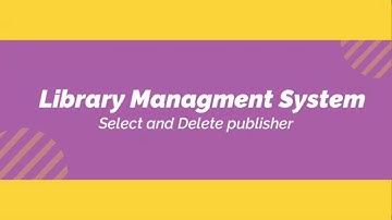#11 Library management System in PHP OOPs  || Select And Delete Publisher || PHP OOPS with ajax
