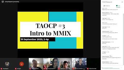 Introduction to MMIX - TAOCP Meetup #3