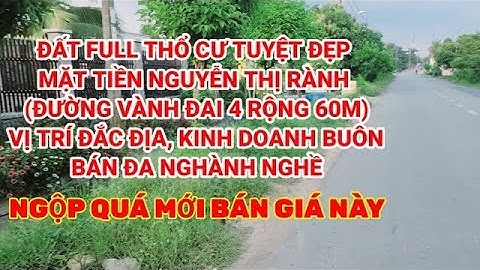 Quá rẻ đất Full thổ cư Mt Nguyễn Thị Rành(Vành Đai 4) Củ Chi