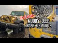 Deep cleaning the dirtiest muddiest jeep ever complete disaster car detailing transformation