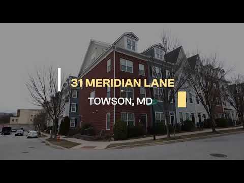 31 Meridian Lane, Towson, MD home video tour