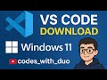 vs code download | How to Install Visual Studio Code on Windows 11 | Vs code Download kaise kare