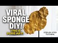 DIY Gold Textured Sculpture 🏠 Easy Room Decor Tutorial 