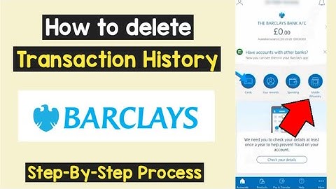 Delete Transaction History Barclays | Delete Payments Barclays | Barclays Hide Transactions