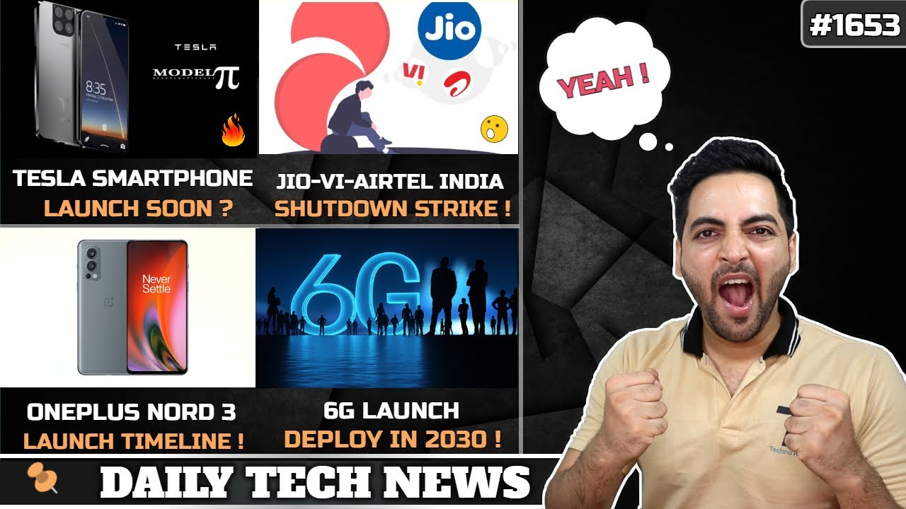 Jio-Vi-Airtel Shutdown 😯,Tesla Smartphone Launch,Oneplus Nord 3,Amazon India Huge Issue,6G Launch😍