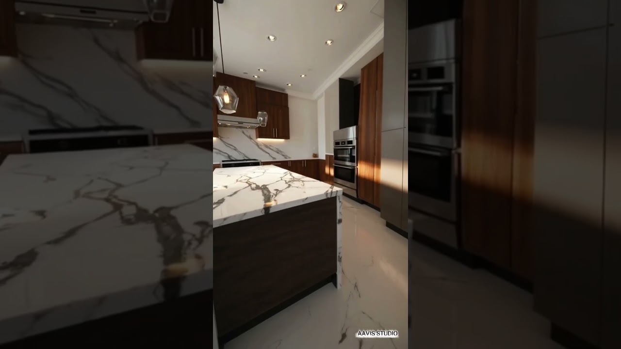 Luxury Kitchen Design: Sleek Lines & Timeless Elegance.