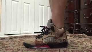 jordan 5 supreme camo on feet