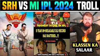 SRH VS MI IPL 2024 TROLL | TELUGU TROLLS | ROHITH SHARMA | KLASSEN | HEAD | BUMRAH