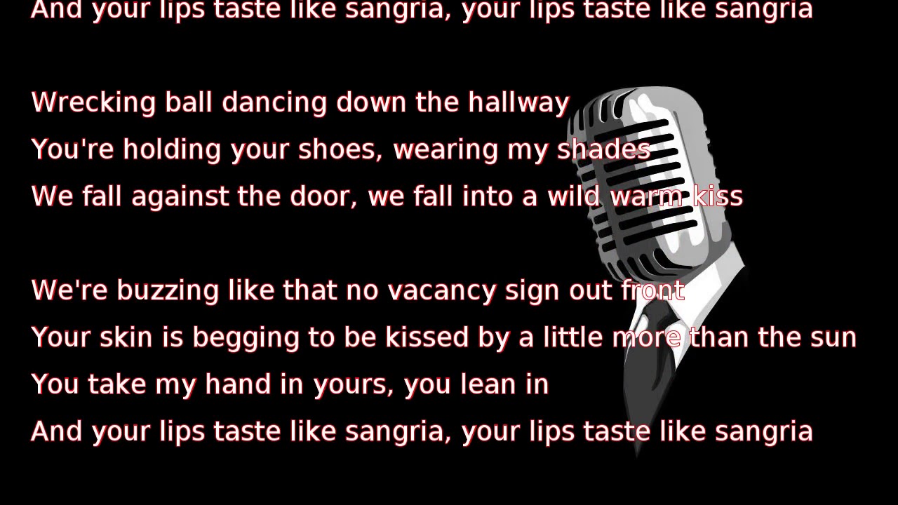 Blake Shelton Sangria Lyrics Youtube