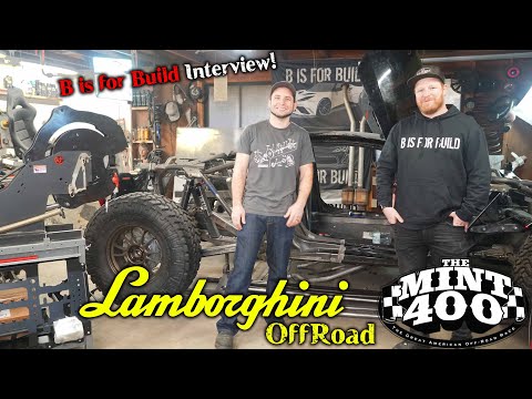 B is For Build Interview w/ RogueFab! Offroad Mint 400 Lamborghini Huracan & tubing bender upgrades!